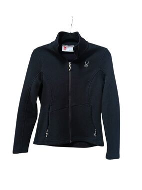 Spyder Women's Black Full-Zip Sweatshirt Jacket Size S